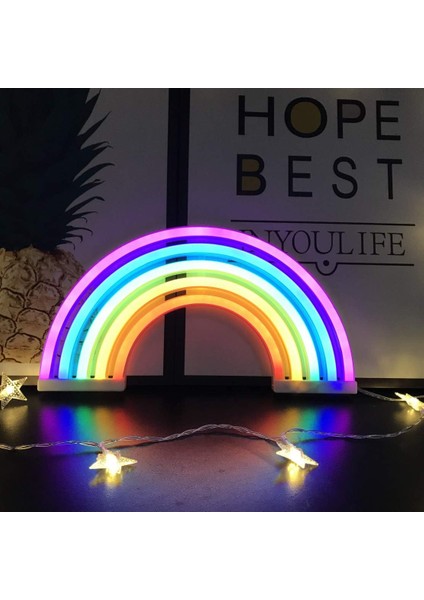 Gökkuşağı Işıklı Tabelalar, Kızlar Için Gökkuşağı Duvar Dekoru, Çocuk Odası, LED Lamba, Gökkuşağı Dekoru, Çocuklar Için Hediyeler, Pil Veya Usb, LED Gece Lambası (Yurt Dışından) fiyatları