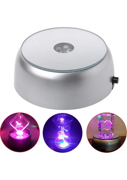 2pcs- Şeffaf Kokteyl Bardakları Için Çok Renkli LED Yuvarlak Işık Tabanı (7cm) (Yurt Dışından)