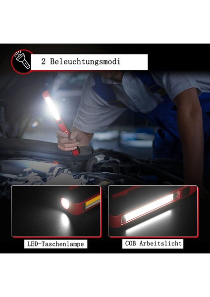 USB Şarj Edilebilir USB Çalışma Lambası Cob Torch Cep Limns Ultra Güçlü LED Kamp Lambası Araba Garaj Için Dıy Atölye Manyetik Kelepçe ile (Yurt Dışından) modelleri