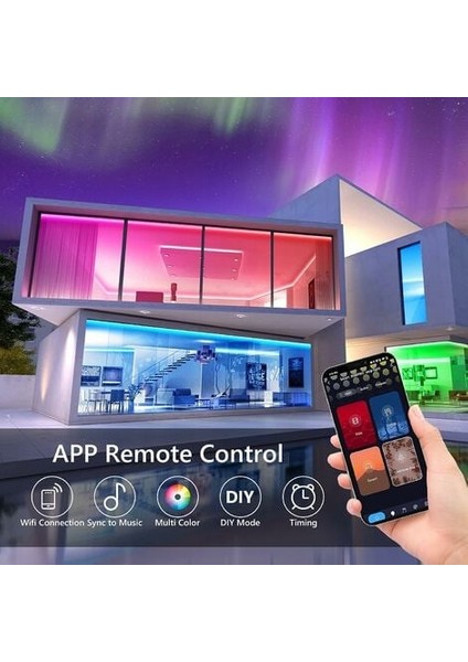 5m LED Şerit Dreamcolor, Akıllı LED Şerit Rgb LED Şerit Alexa Google Home ile Uyumlu Parti Için Uygulama Kontrolü Ev Mutfak Bar Için Noel Dekoru (Yurt Dışından) fiyatları