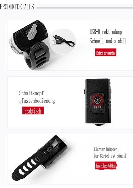 Aeoured LED Bisiklet Işık Seti, Yeni 2022 100 Lux Bisiklet Işığı Ön, 4 Işık Modu USB Şarj Edilebilir Bisiklet Işığı (Yurt Dışından) modelleri