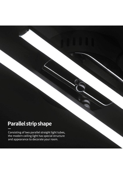 LED Tavan Lambası, 14W Modern Paralel Şerit Tasarımlı Tavan Avize Lambası, Oturma Odası Yatak Odası Yemek Odası Için 2 Parça Paralel Şerit Işığı (2 Soğuk Beyaz Işık) (Yurt Dışından) fırsatları