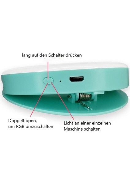 Rgb Telefon Zil Işığı, 3 Seviye Soğuk Beyaz ve 12 Rgb Moduna Sahip Realplus Klipsli Zil Işığı, Taşınabilir Selfie Zil Işığı - Şarj Edilebilir (Yurt Dışından) indirimleri