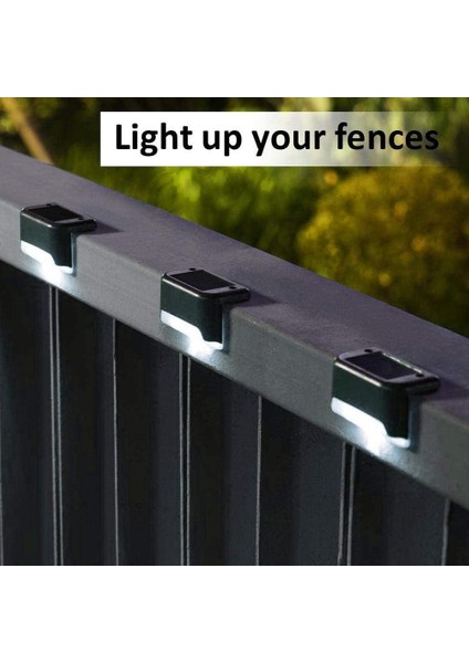 Su Geçirmez Güneş Enerjili Çit Işığı, Solar Güverte Işığı, Merdiven Işığı, Veranda Merdiven Çitleri Için IP65 LED Solar Bahçe Işıkları (Sıcak Işık-Siyah, 12 Pcs) (Yurt Dışından) modelleri