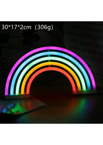 Gökkuşağı LED Neon Tabelalar Sanat Renkli Neon Lamba Gece Işıkları Ev Partisi Yıldönümü Sevgililer Günü Hediyeleri Için Iç Duvar Dekor Yatak Odası Dekorasyon (Gökkuşağı) (Yurt Dışından) modelleri