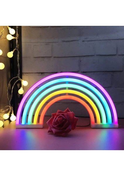 Gökkuşağı LED Neon Tabelalar Sanat Renkli Neon Lamba Gece Işıkları Ev Partisi Yıldönümü Sevgililer Günü Hediyeleri Için Iç Duvar Dekor Yatak Odası Dekorasyon (Gökkuşağı) (Yurt Dışından) fırsatları