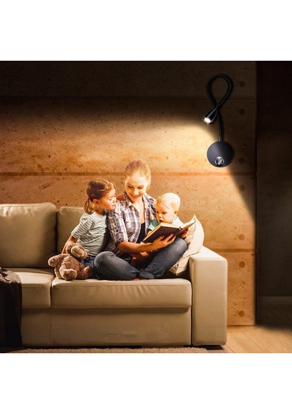 Duvara Monte Başucu Lambası 2 Paket Işıkları Duvar Lambası LED Okuma Işığı Gooseneck Işık 3W, 3000K Sıcak Beyaz Okuma Lambası (Yurt Dışından) fırsatları
