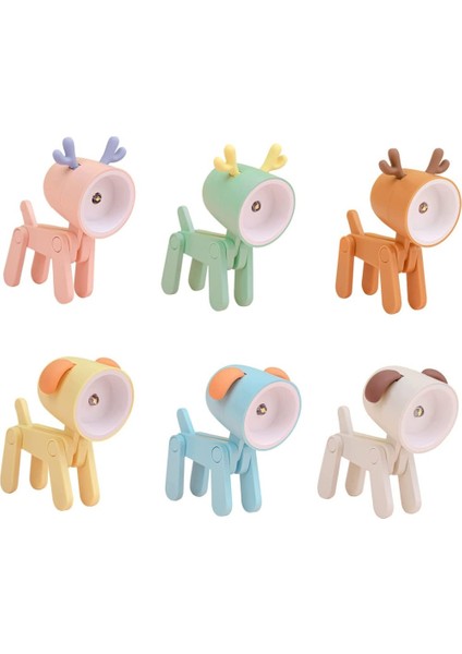 6 Paket Mini Gece Lambası, Cep Telefonu Tutuculu Yaratıcı Karikatür Köpek ve Geyik LED Masa Lambası, Ev, Ofis, Çeşitli Için Katlanabilir Göz Dostu Çalışma Lambası (Yurt Dışından) fiyatları