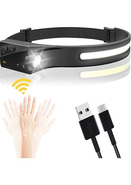 Otflp LED Kafa Feneri Şarj Edilebilir Ipx4 Su Geçirmez Hafif Kafa Feneri (Yurt Dışından)