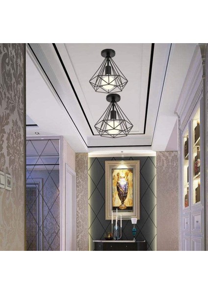 Metal Retro Endüstriyel Tavan Lambası Retro Tasarım Lamba E27 Max 40W, Retro Endüstriyel Stil 20*23 cm (Ampul Dahil Değildir) (Yurt Dışından) fırsatları