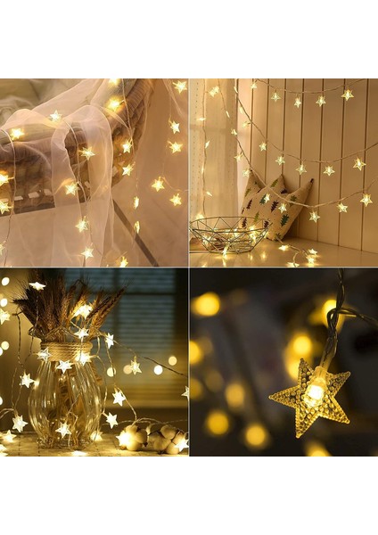 Yıldız Dize, 6m 40 LED Pil Güç Kaynağı Dize, Sevgililer Günü Dekorasyon Flaş, Noel Düğün, Doğum Günü Partisi Yatak Odası, Iç ve Dış Mekan Kullanımı (Yurt Dışından) indirimleri