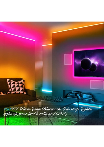 LED Şerit Işıklar 50FT Akıllı Işık Şeritleri, Uzaktan Kumandalı, Yatak Odası Için 5050 Rgb LED Işıklar, Oda Partisi Için Müzik Senkronizasyonu Renk Değiştirme Işıkları (Yurt Dışından) fırsatları