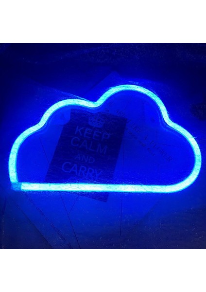 Sevimli Mavi Bulutlar Neon Burcu LED Burcu Şekil Dekor Ev Mutfak Işık Pil USB Fişi Neon Duvar Dekor (Yurt Dışından) fırsatları