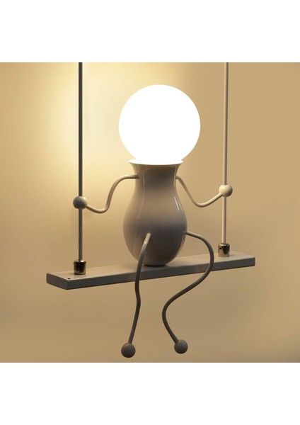 Insansı Yaratıcı Duvar Lambası Modern Duvar Lambası Basit Mum Duvar Lambaları E27 Çocuk Odası, Yatak Odası Başucu, Merdiven, Koridor, Restoran, Mutfak, Salıncak Beyaz (Yurt Dışından) fırsatları