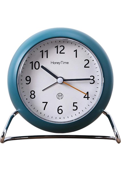 Analog Çalar Saat, Süper Sessiz, Geçişsiz Küçük Yuvarlak Saat, Yumuşak Gece Işıklı, Yatak Odası, Mutfak, Pille Çalışan, Gece Işıklı Sessiz (Yurt Dışından)