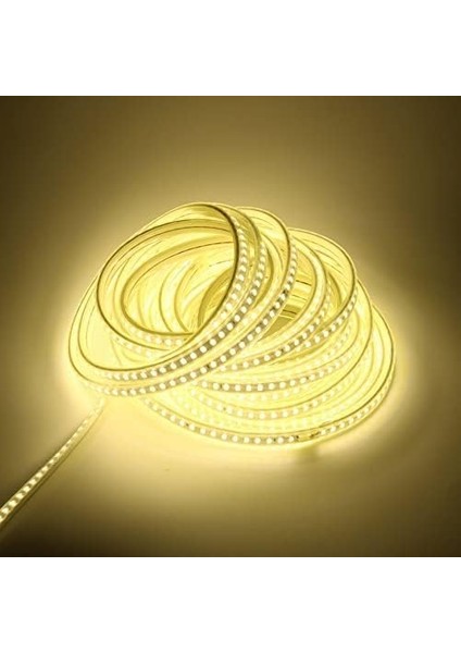 Suya Dayanıklı Beyaz LED Şerit 220V, Smd 5730 120LED/M LED Işık 5m Dış Mekan Şeridi, Ab Fişi ile Transformatöre Gerek Yoktur (Beyaz, 5) (Yurt Dışından)