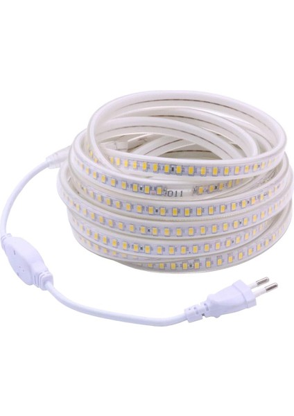 Suya Dayanıklı Beyaz LED Şerit 220V, Smd 5730 120LED/M LED Işık 5m Dış Mekan Şeridi, Ab Fişi ile Transformatöre Gerek Yoktur (Beyaz, 5) (Yurt Dışından) fiyatları