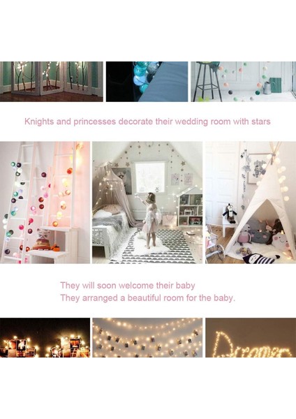 20 LED Peri Işıkları Lampion Küre, Pil Kumandalı Pamuk Topu Işıklar LED Parti Temalı Noel Kreş Gece Işık Dekorasyonu (Yurt Dışından) modelleri