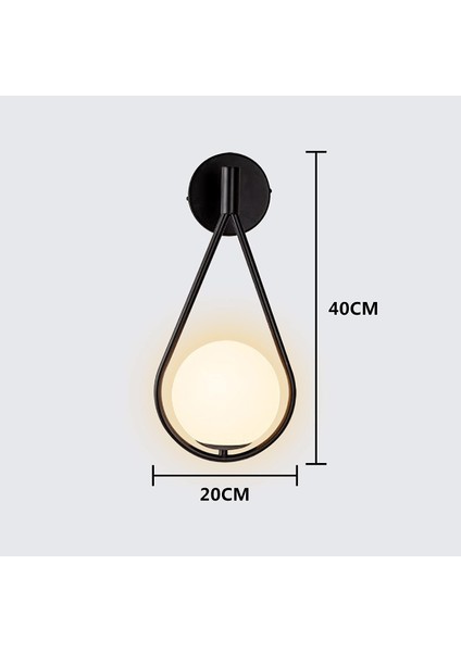 Topu Yuvarlak LED Duvar Lambası Kapalı Siyah Duvar Lambası Ayarlanabilir Cam Metal Modern Yatak Odası Başucu (Yurt Dışından) fırsatları