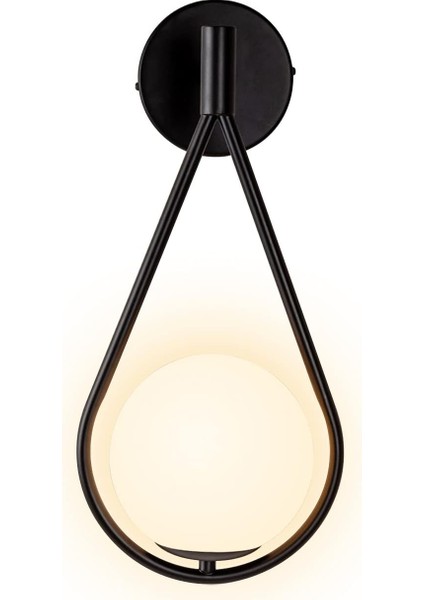 Topu Yuvarlak LED Duvar Lambası Kapalı Siyah Duvar Lambası Ayarlanabilir Cam Metal Modern Yatak Odası Başucu (Yurt Dışından) indirimleri