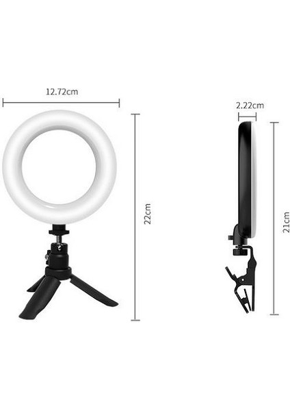 Halka Işıklı Dizüstü Bilgisayar, Tripod ve Kelepçeli 5 Inç Halka Işık, 5 Aydınlatma Modu ve 11 Parlaklık Özelliğine Sahip (Yurt Dışından) fiyatları