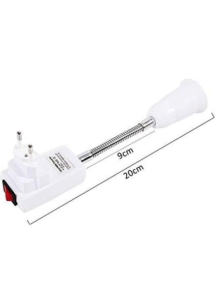 E27 Soket, Kablosuz Anahtarlı, E27 LED Ampul Için Beyaz Taban, Kollu Esnek, Mutfak Lambası Için Hızlı Çıkarılabilir Soket, Duvar Lambası, Yatak Okuma Lambası (Ampulsüz) (Yurt Dışından) modelleri