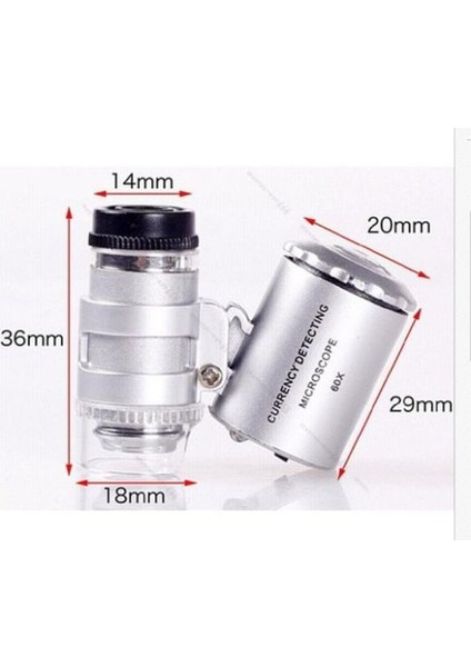 Mini 60X Büyütme LED Cep Mikroskop Takı Yeni (Yurt Dışından) modelleri