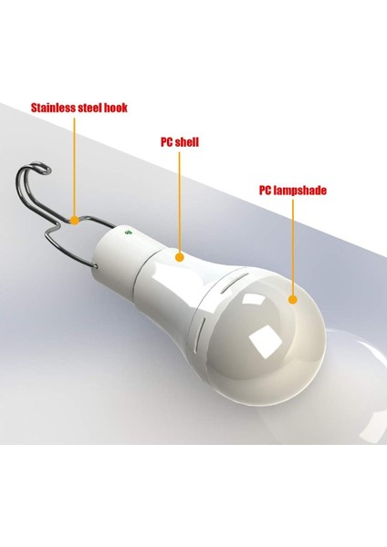 Güneş Enerjili LED Ampul - Taşınabilir USB Şarj Fener Spot Işığı Lamba Kapalı Ofis Mutfak Açık Yürüyüş Kamp Çadırı Balıkçılık Aydınlatma Için Güneş Paneli ile Okuma (Yurt Dışından) fırsatları