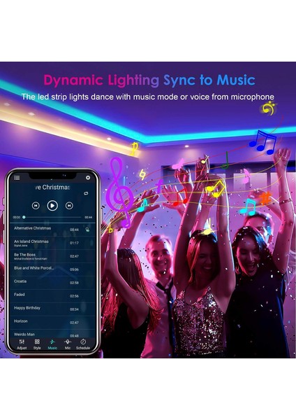 6m 5050 Rgb LED Şerit, Uzaktan Kumanda ve Akıllı Telefon Uygulaması ile Kontrol Edilen Işık Şeridi, Ev, Tv, Yatak Odası Dekorasyonu, Parti Için (Yurt Dışından) fırsatları