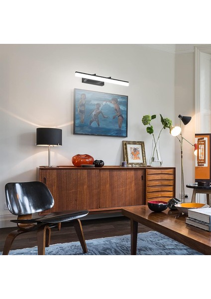 LED Ayna Lambası 50CM, Banyo Duvar Lambası 780LM 12W 6000K, Banyo Için Ayna Lambası IP44 LED Duvar Lambası Ayarlanabilir Işık Kafalı Modern Banyo Lambası (Siyah 50CM) (Yurt Dışından) indirimleri