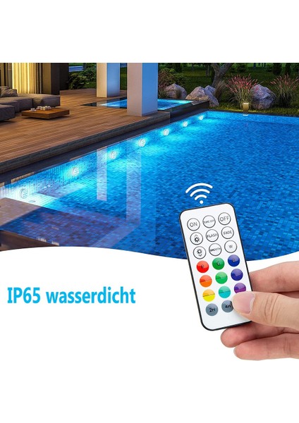 Pecosso Sualtı Lambası, 13 Su Geçirmez LED Masa Lambası, Mıknatıslı, Vantuz, Zamanlayıcılı Radyo Uzaktan Kumanda (1 Paket) (Yurt Dışından) modelleri