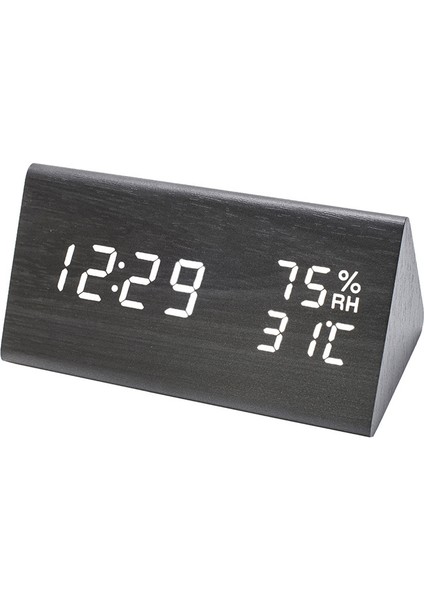 Çalar Saat Gece LED Tarihli Dijital Çalar Saat Ses Kontrollü Saat Ahşap Dijital Saat Iç Mekan Sıcaklığı 3 Ayarlanabilir Alarm Seti (Yurt Dışından) fiyatları