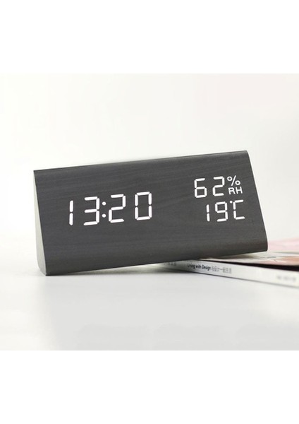 Çalar Saat Gece LED Tarihli Dijital Çalar Saat Ses Kontrollü Saat Ahşap Dijital Saat Iç Mekan Sıcaklığı 3 Ayarlanabilir Alarm Seti (Yurt Dışından) indirimleri
