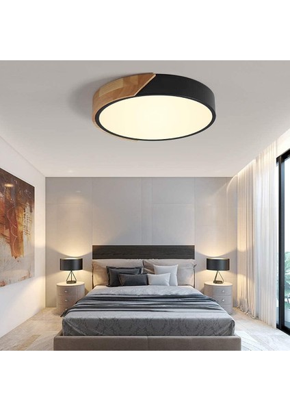 LED Tavan Lambası 24W 2400LM LED Modern Tavan Lambası Yuvarlak Sıcak Beyaz 3000K Ø30*5cm Yatak Odası, Mutfak, Oturma Odası, Balkon ve Koridor (Yurt Dışından) modelleri