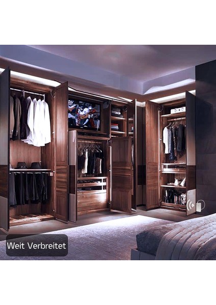 Pille Çalışan LED Şerit Hareket Sensörü, Dolaplar, Merdivenler, Mutfak, Yatak Için 2m 60 LED Pille Çalışan Hareket Sensörü Şerit Işığı (Beyaz) (Yurt Dışından) fiyatları