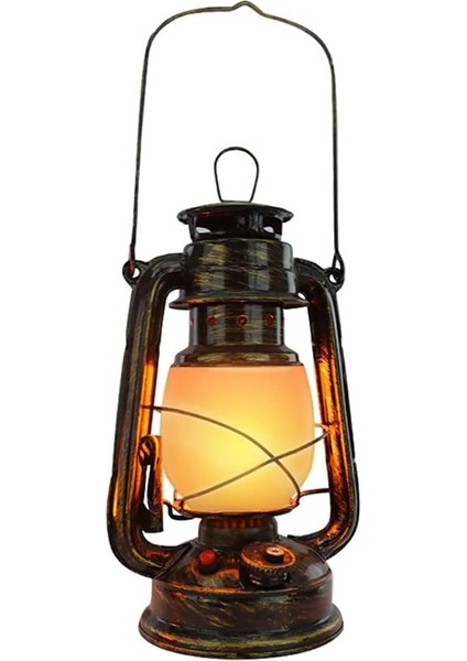 Vintage Fener Hurricane Lambası Şarj Edilebilir Akülü Masa Lambası LED Alev Işığı Gece Lambası Açık Hava Retro Kısılabilir Kamp Lambası, Şarj Aleti, 3 Işık Modu, 1800MAH, Bronz (Yurt Dışından)