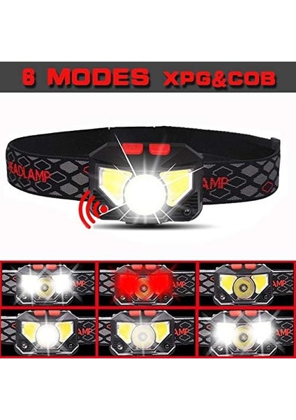 20000 Lümen Eller Serbest LED Far Hareket Sensörü Kafa Lambası LED Far Torch Taşınabilir Kutu ile Dahili Pil Endüktif (Yurt Dışından) fırsatları