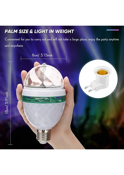 Sahne Ampulü Dönen LED Strobe Ampul Disko Parti Ampulü 7 Renkte Çok Renkli Ampul Noel Doğum Günü Partisi Düğün Club Lounge Için Ambiyans Ampulü (Yurt Dışından) fiyatları