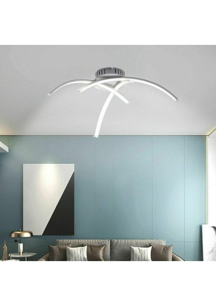 LED Tavan Lambası, Modern Tasarım Kavisli Tavan Avize Lambası, Oturma Odası Yatak Odası Yemek Odası Için 3 Kavisli Işık ile 18W (Soğuk Beyaz) (Yurt Dışından) fiyatları