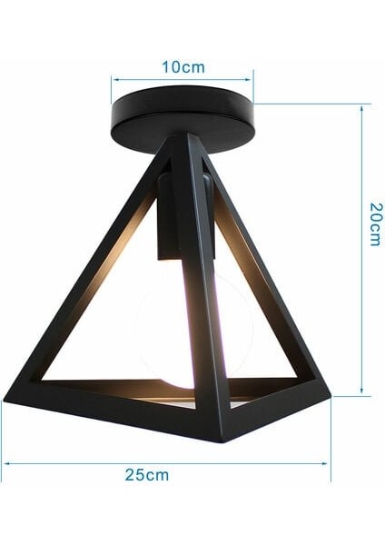 Endüstriyel Tavan Lambası E27 Retro Metal Sarkıt Yatak Odası Oturma Odası Için Siyah - Siyah Pagne (Yurt Dışından) fırsatları