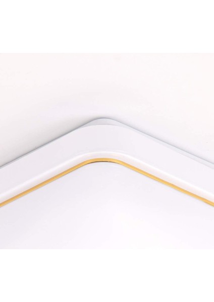 Kare LED Tavan Işık AC220-V Beyaz Renk Mutfak Balkon Sundurma Modern Panel Işık, Altın Çizgi, 220*220*50MM (Yurt Dışından) modelleri