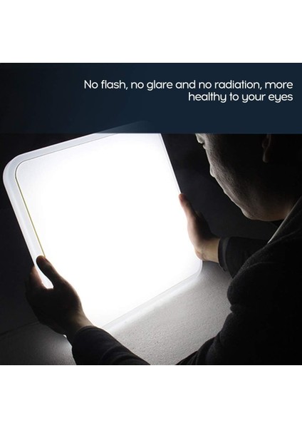 Kare LED Tavan Işık AC220-V Beyaz Renk Mutfak Balkon Sundurma Modern Panel Işık, Altın Çizgi, 220*220*50MM (Yurt Dışından) fırsatları