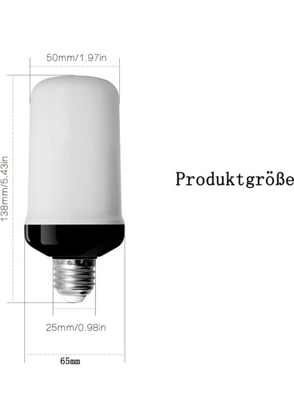 Alevli Ampul, E27 Ampul, Titreşen Işık Efekti, 3W LED Dış Mekan Aydınlatma, Ev, Bahçe, Bar, Parti, Düğün, Restoran, Sevgililer Günü, Dekorasyon Için Titreşen Işık (Yurt Dışından) fiyatları