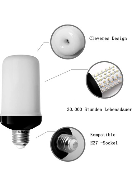 Alevli Ampul, E27 Ampul, Titreşen Işık Efekti, 3W LED Dış Mekan Aydınlatma, Ev, Bahçe, Bar, Parti, Düğün, Restoran, Sevgililer Günü, Dekorasyon Için Titreşen Işık (Yurt Dışından) modelleri