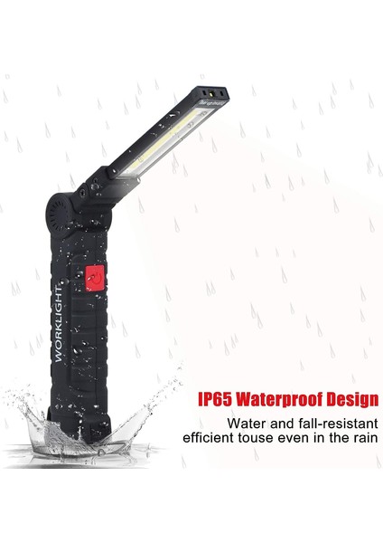 Şarj Edilebilir LED Taşınabilir Çalışma Işığı, Güçlü Şarj Edilebilir LED Çalışma Işığı, 5 Modlu Manyetik Tabanlı Cob Mıknatıslı Lamba [büyük, 2 Parça] (Yurt Dışından) indirimleri