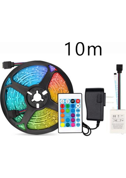 10M (2X5M) Şerit LED Işık, Rgb Işık Şeridi, 5050 Smd 300 LED Şerit Işık, 44 Tuşlu Uzaktan Kumandalı LED Peri Işık, Ayarlanabilir Parlaklık (Yurt Dışından) fiyatları