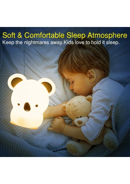 Çocuk Gece Lambası Şarj Edilebilir LED Elektrik Fişi Gece Lambası, Dokunmatik Başucu Lambası USB Silikon Lamba 7 Renk, Yatak Odası Gece Lambası (Yurt Dışından) fiyatları