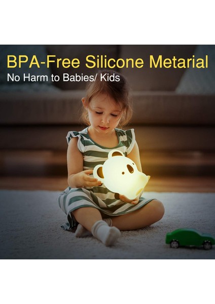 Çocuk Gece Lambası Şarj Edilebilir LED Elektrik Fişi Gece Lambası, Dokunmatik Başucu Lambası USB Silikon Lamba 7 Renk, Yatak Odası Gece Lambası (Yurt Dışından) indirimleri