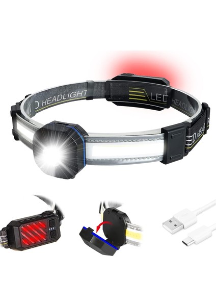 Far Far Arka Lamba 10 Mod Hafif Şarj Edilebilir 500 Lümen Far 90° Ayarlanabilir Gobeam Su Geçirmez Far (Yurt Dışından)