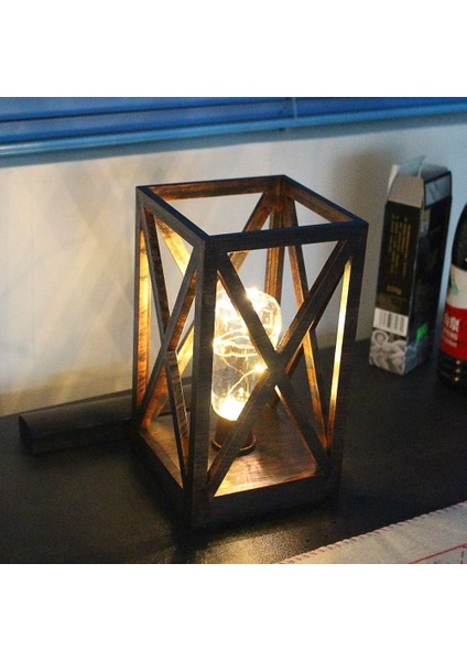 LED Vintage Fenerler Rustik Country Tarzı Masa Lambası Zamanlayıcı ile Akülü Kafes Lambası Oturma Odası Çocuk Yatak Odası Bahçe Veranda Güverte Peyzaj Dekor (Antik Bakır) (Yurt Dışından)